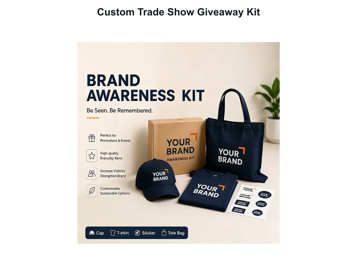 Custom Trade Show Giveaway Kit representative gift set image